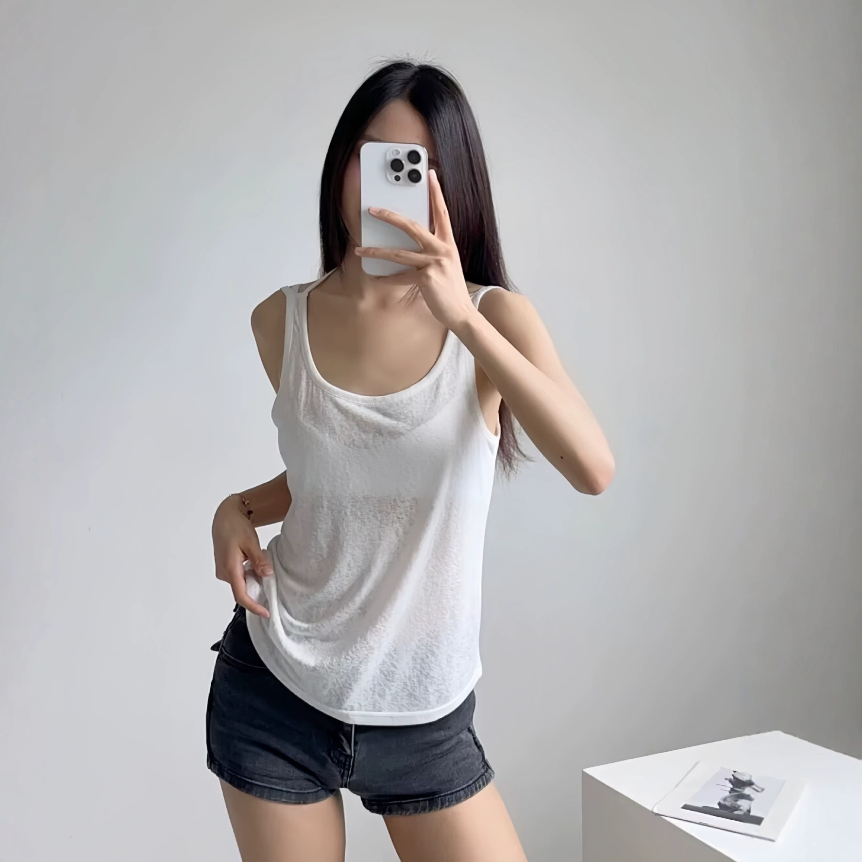 Summer New Arrival: Sexy Backless Cover-up, Solid Color Yoga Style, Loose Snowflake Cotton Camisole, Perfect for Hot Girls