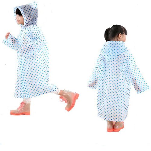 Travel polka-dot raincoat for women and adults Korean children and men outdoor hiking poncho single long rainproof portable