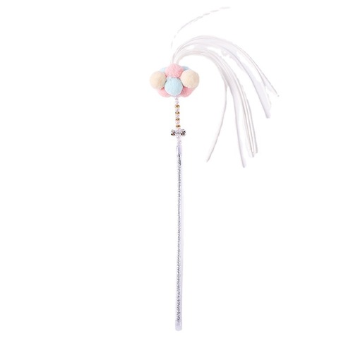 Funny Cat Stick Fairy Style Bell Hair Ball Cat Sound Toy Self-Happiness Interactive Tassel Cat Toy Pet Supplies