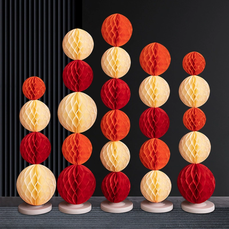 Сотовый угольный шар свадебная церемония новый дом украшение свадебной комнаты женская спальня сетка красная стойка красный бумажный фонарь набор