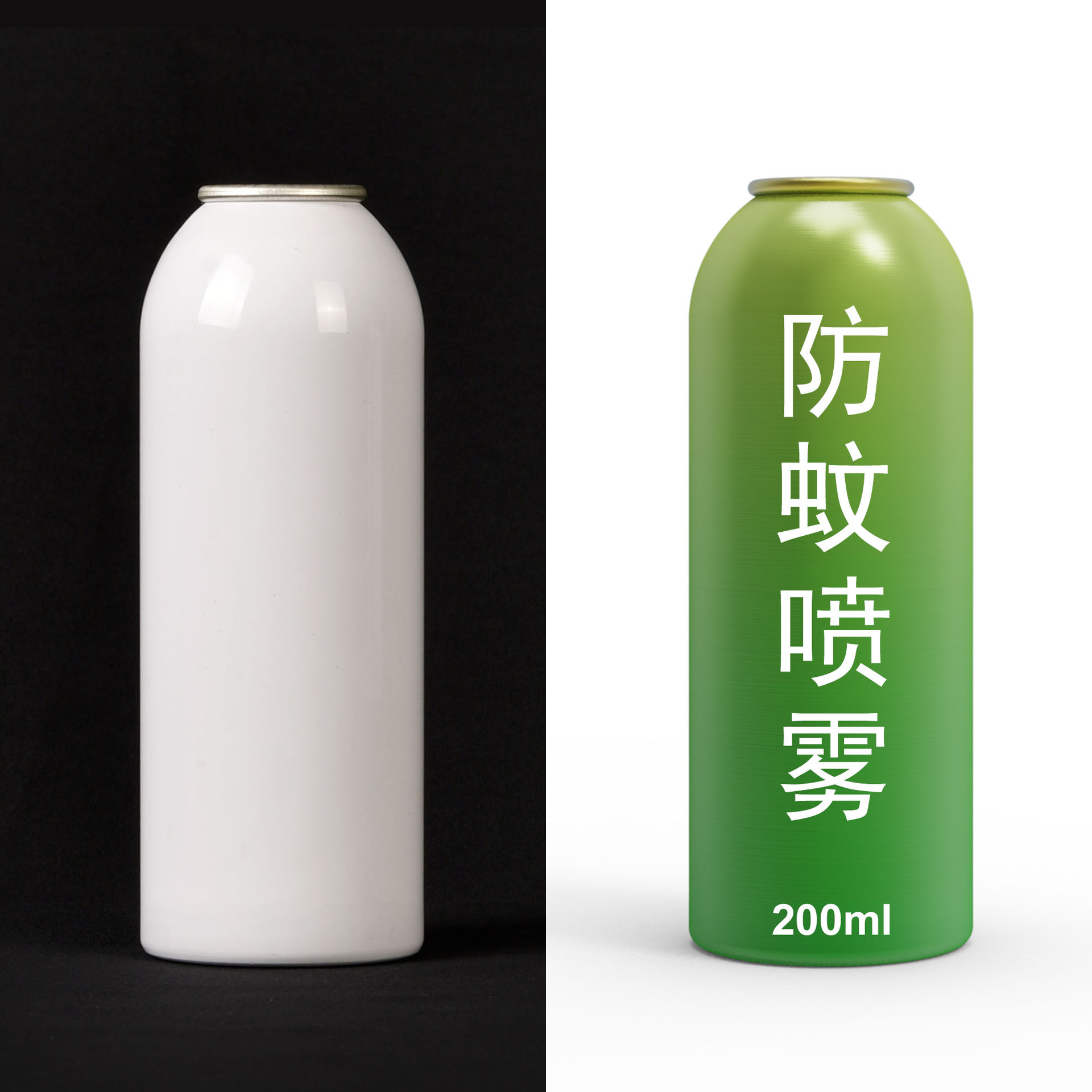 200ml一元喷雾铝瓶喷雾瓶驱蚊喷雾杀虫剂气雾罐密封罐增压铝罐