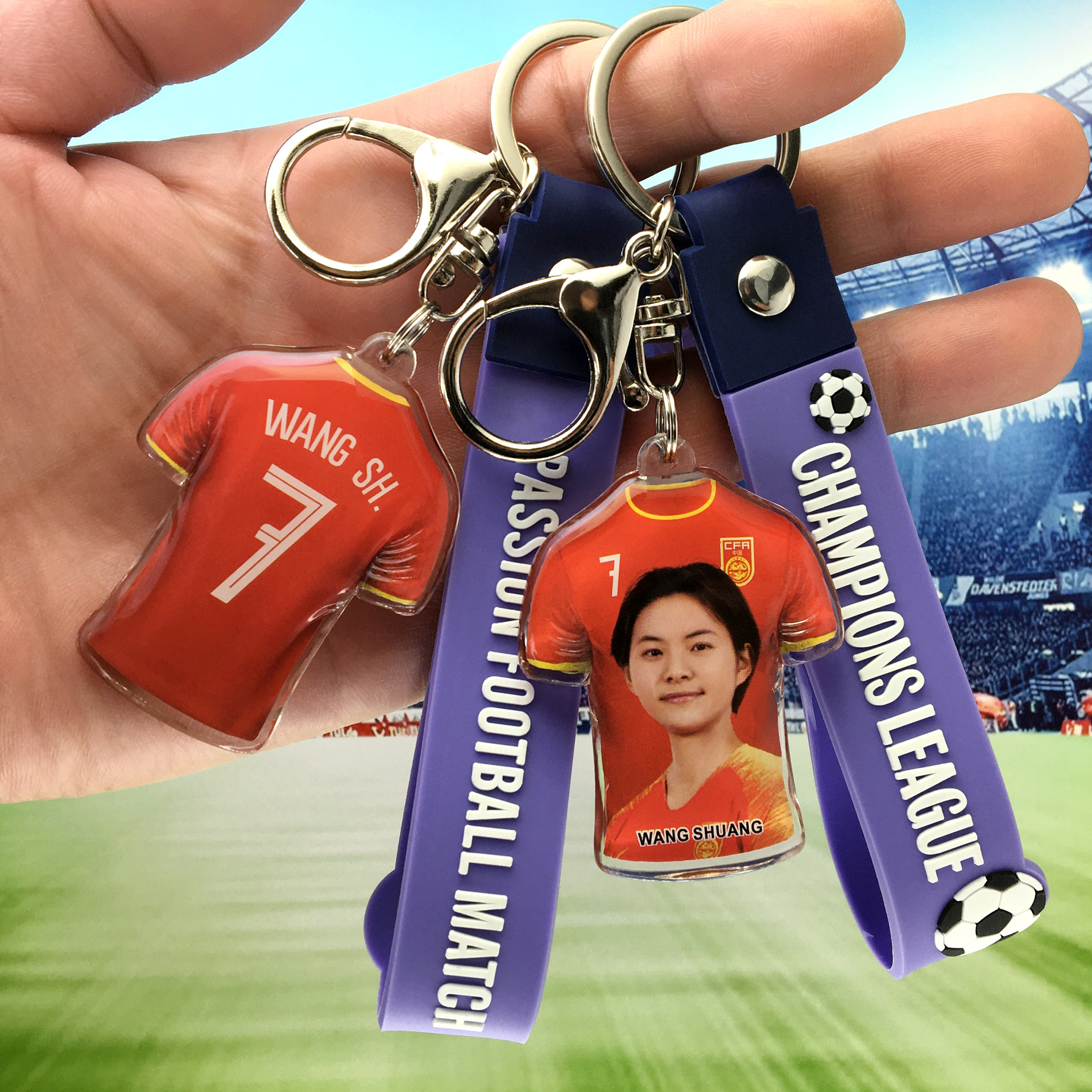 中国女足-7#王霜+柔蓝手带-3M