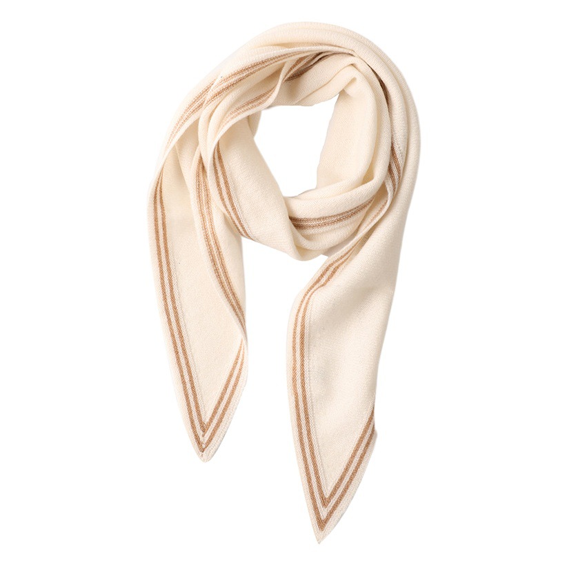 Korean-Style Knitted Spring and Autumn Cashmere Small Scarf, Winter Neck Warmer, Light Luxury Style Triangle Scarf, 2024 In-Stock Wholesale Versatile