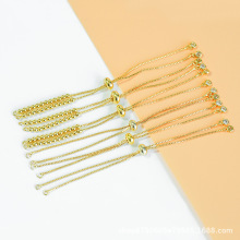 手链女批发18K可调节抽拉链百搭基础链手链半成品diy配件手工手链