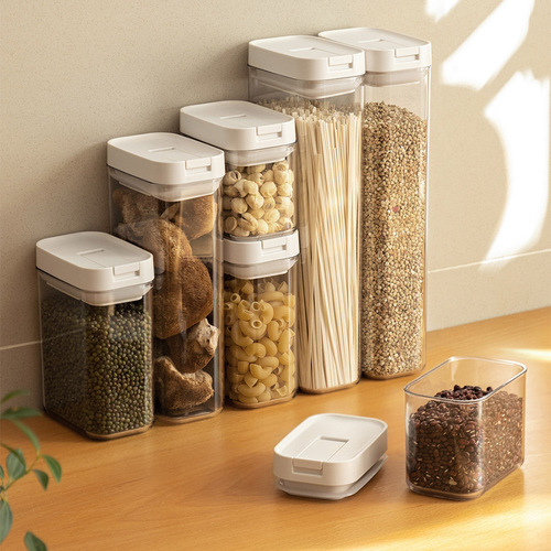 Plastic sealed jar wholesale food grade coffee beans kitchen household snacks grains transparent storage storage jar