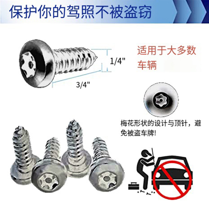 Factory direct sales are suitable for US auto screw accessories thickened ABS nut cover four portable screwdrivers