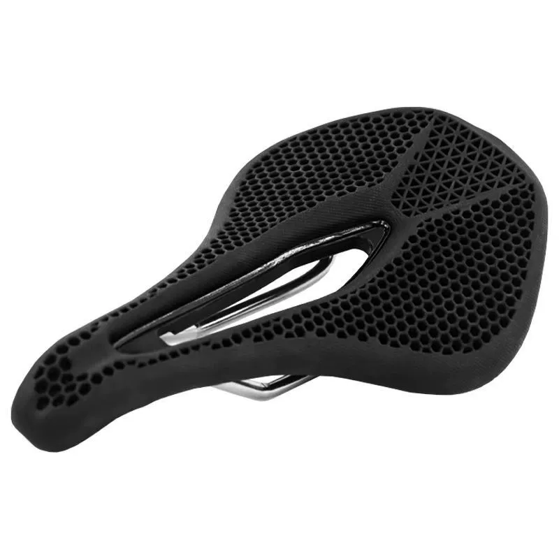 Подушка для велосипеда Имитация 3D Печать Улей Бионическая структура Пустая стальная лук дышащая и удобная подушка сиденья Велосипедные аксессуары