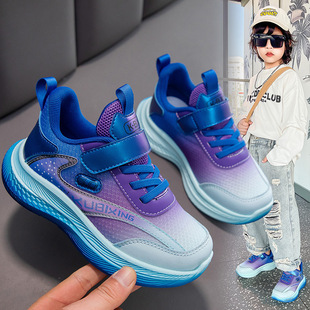 Girls' Shoes Mesh Running Shoes 2025 Spring & Fall New Style Medium and Large Children's Soft-Soled Breathable Casual Shoes Boys' Basketball Shoes