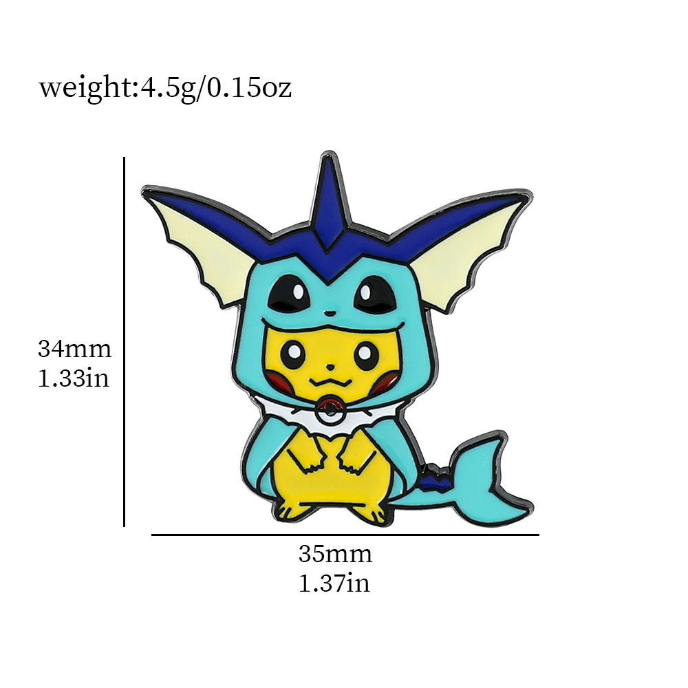 Magia bebé broche Bao Ke Meng metal insignia mascota elfo bolsillo monstruo lindo anime de dibujos animados periférica