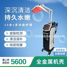 多功能嫩肤水氧水喷射剥离PDT面体仪LED氧气等离子面部护理检测仪