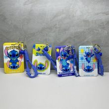 外贸史迪仔硅胶挂绳卡套星际宝贝蓝色长耳朵史迪奇公交卡保护套批