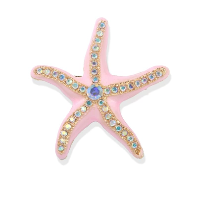 Enamel starfish brooch for women's Yaxa sancaqları - xz4062b-pink