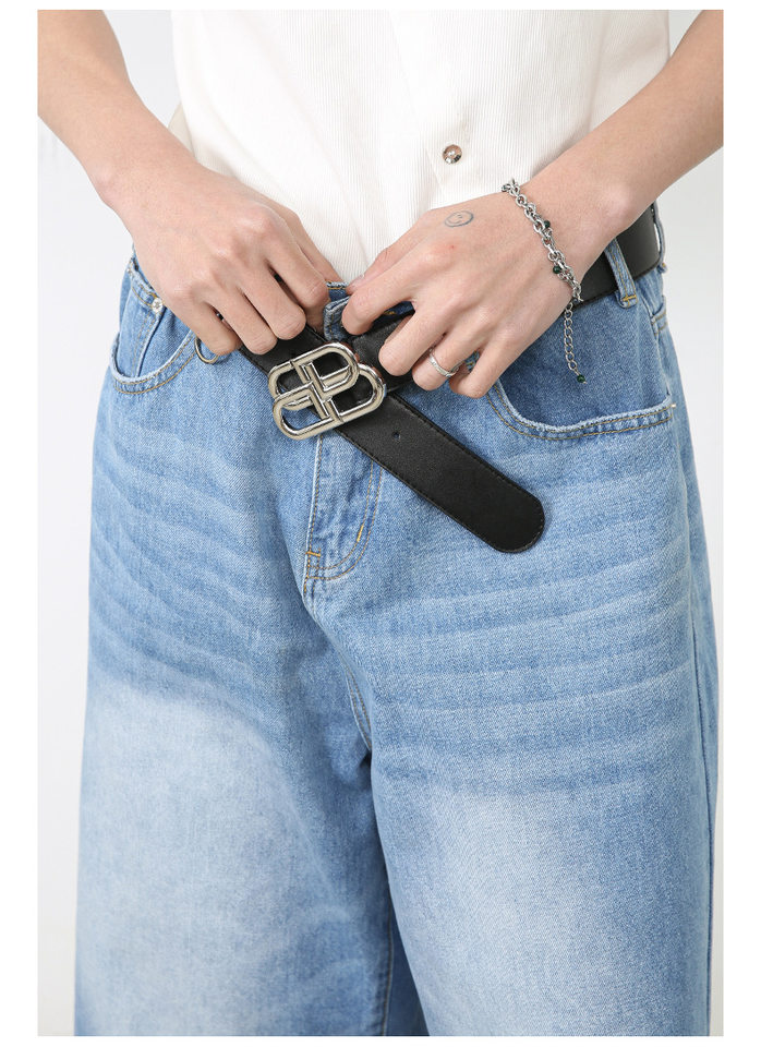 Quần short jean nữ ống rộng lửng cá tính phong cách đường phố — Làm cũ, Màu trắng, Rằn ri, Xanh lam cổ điển chi tiết 13