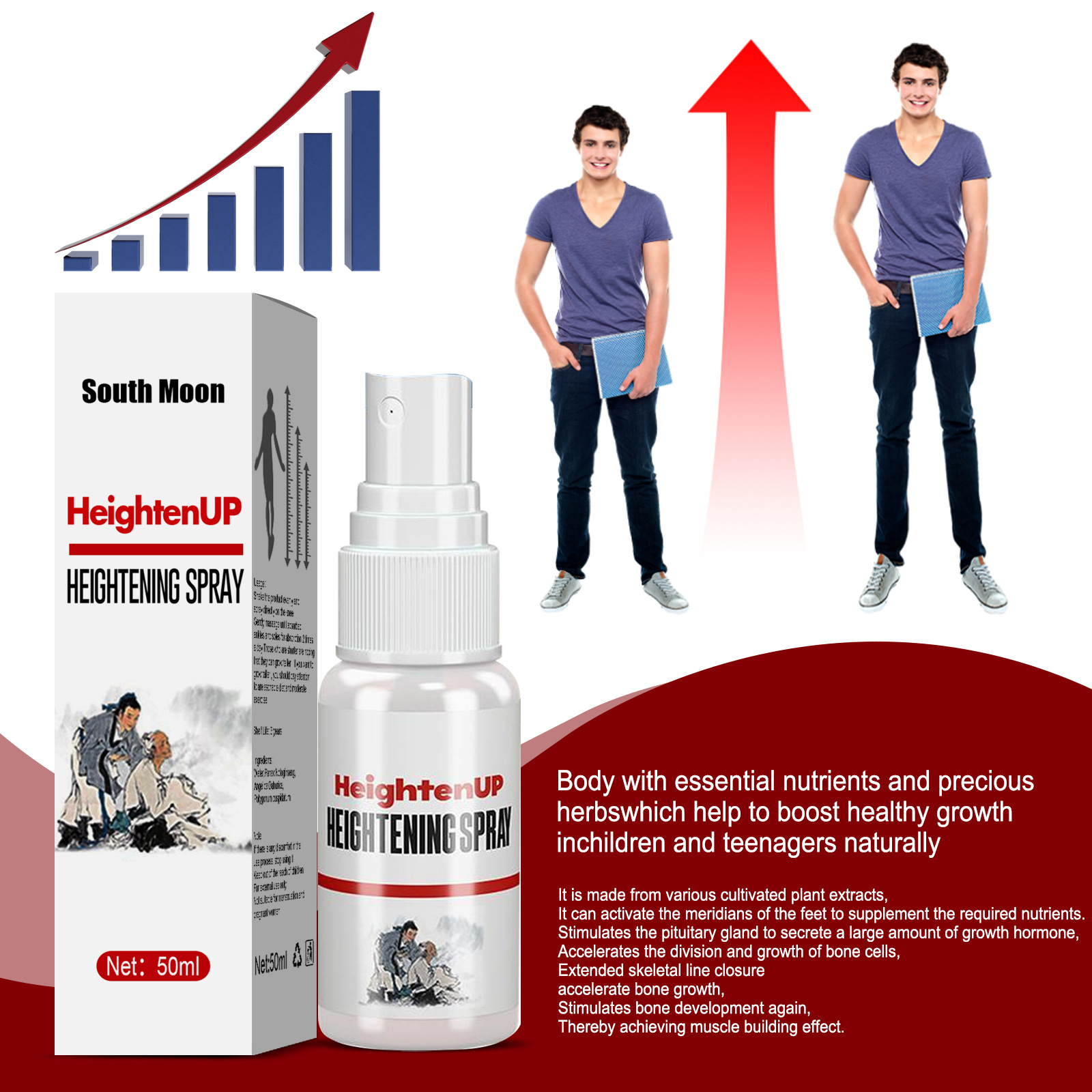 South Moon Height Growth Spray