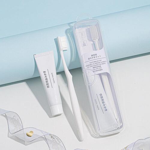 Toothbrush Hotel Set Travel Muji Japanese Style Business Travel Hotel B&B Soft Toothpaste Travel Toothbrush