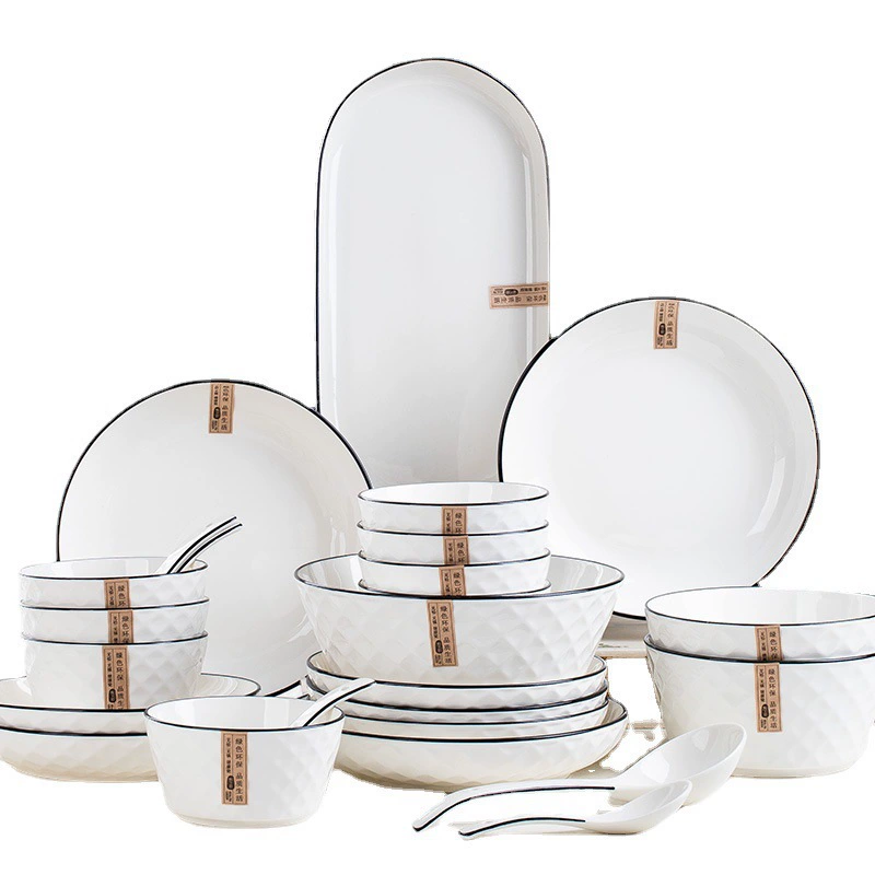 Ceramic tableware, Japanese diamond set