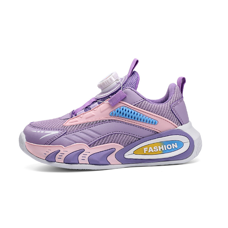 K111 primavera y verano baja malla respirable zapatos de hombre zapatos de correr de botón giratorio para niños zapatos para niños zapatos deportivos zapatos de correr