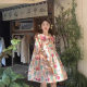 Korean Style Cute Sweet Age-reducing dress 2025 Loose Belly-covering Summer New Three-dimensional Little Flower Doll Dress for Women