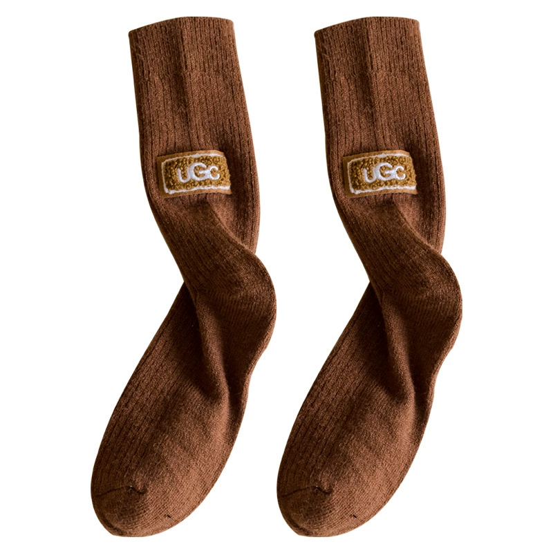 Woolen demi-season ugg, keep warm cashmere knee socks for pregnant, increased thickness