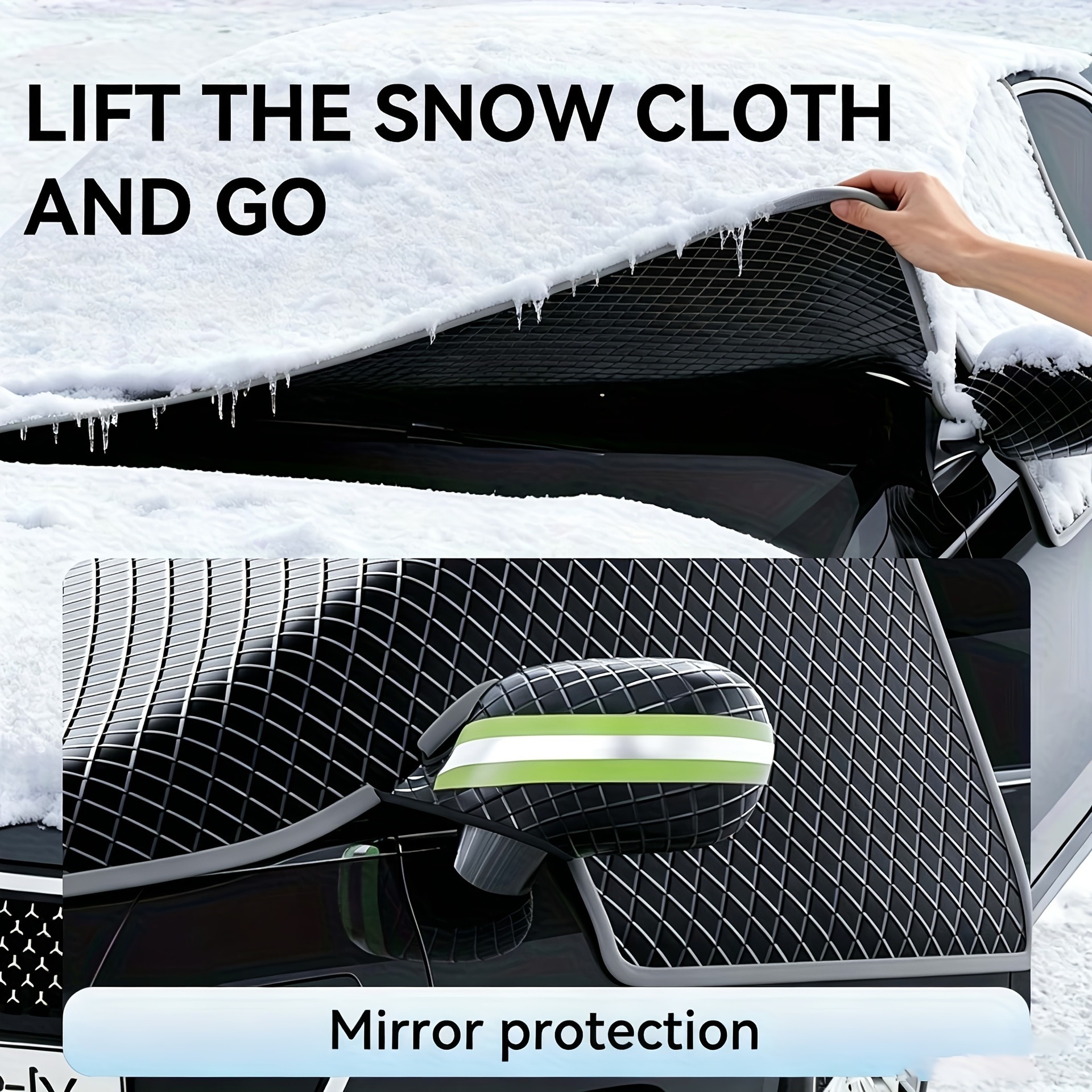 Car snow cover Oxford cloth front windshield anti-freeze cover anti-frost anti-snow winter half-cover car cover cross-border car cover