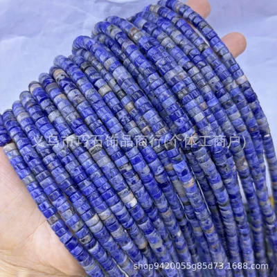 Wheel Spacer Beads DIY Jewelry Zərgərlik ara hissələri - natural-blue-stone-36mm