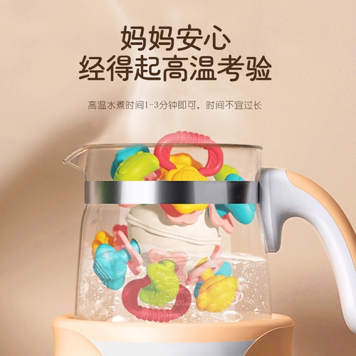 Cross-border infants and young children Manhattan space hand grabbing ball can be boiled and molar soft rubber baby early education touch and grasp toys