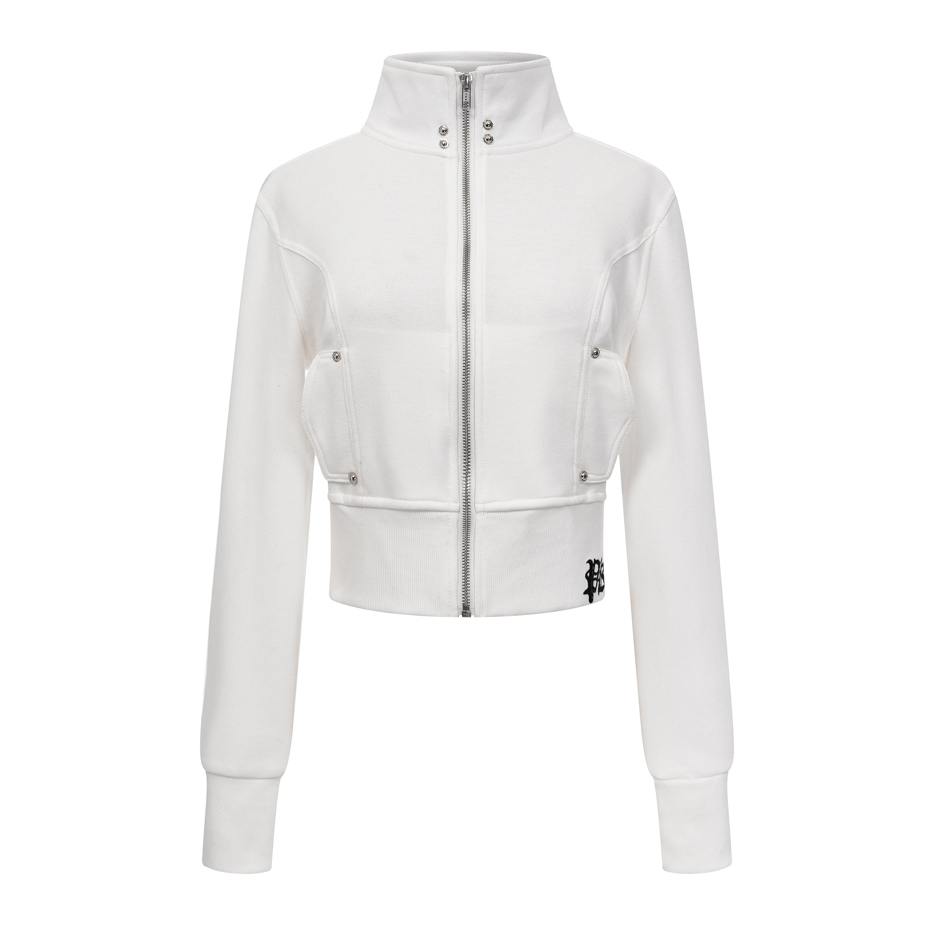 Felpa cardigan con stampa a croce in stile americano per donna 2025, nuova, versatile, corta, calda, per l'inizio dell'autunno_voghion.com