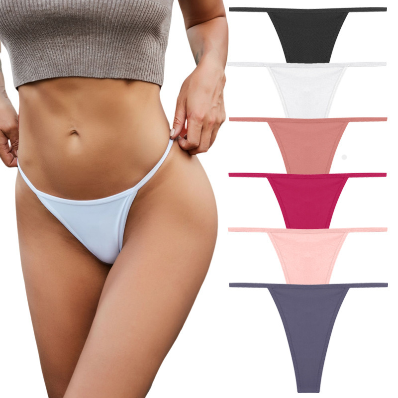 Cross-Border New Sexy Thong Women's Cotton Underwear T-Shaped Low-Waist Pants Temptation Thong Women's N140
