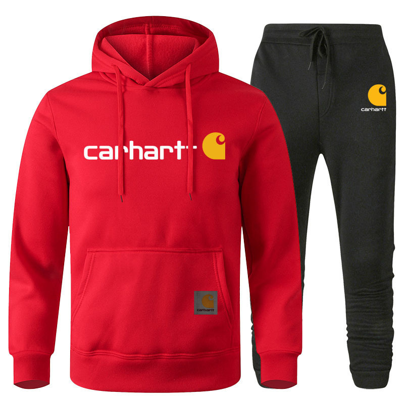Cross-Border Amazon Trendy Brand Carhartt Two-Piece Mango Letter Sweatshirt for Men and Women Plus Velvet Hoodie Wholesale Cross-Border Amazon Trendy Brand Carhartt Two-Piece Mango Letter Sweatshirt for Men and Women Plus Velvet Hoodie Wholesale