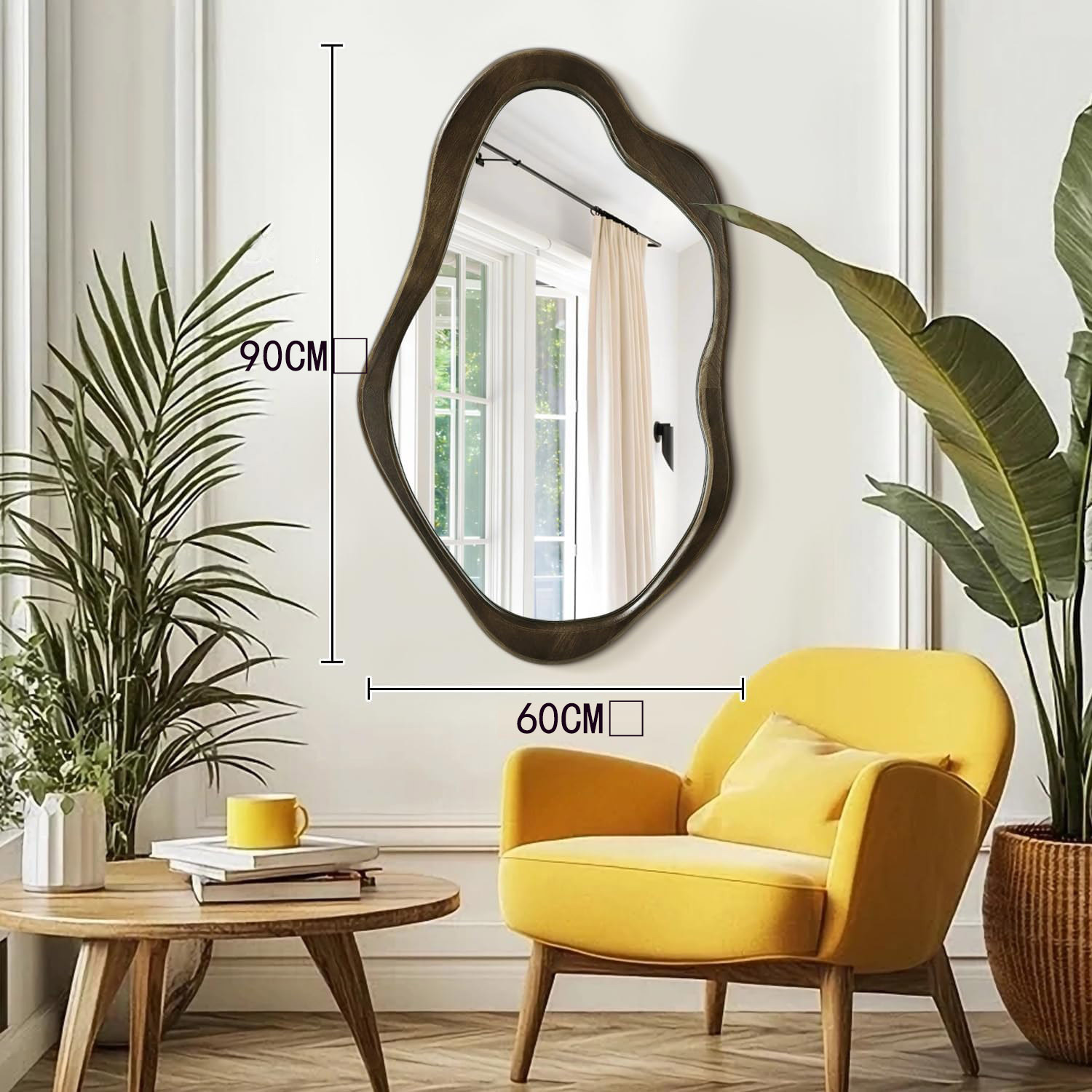 Espejo templado antiguo todo tipo de espejo de madera sólida pared tipo de vestir espejo de vestir pared de vestir espejo de decoración de porche espejo de cuerpo entero espejo