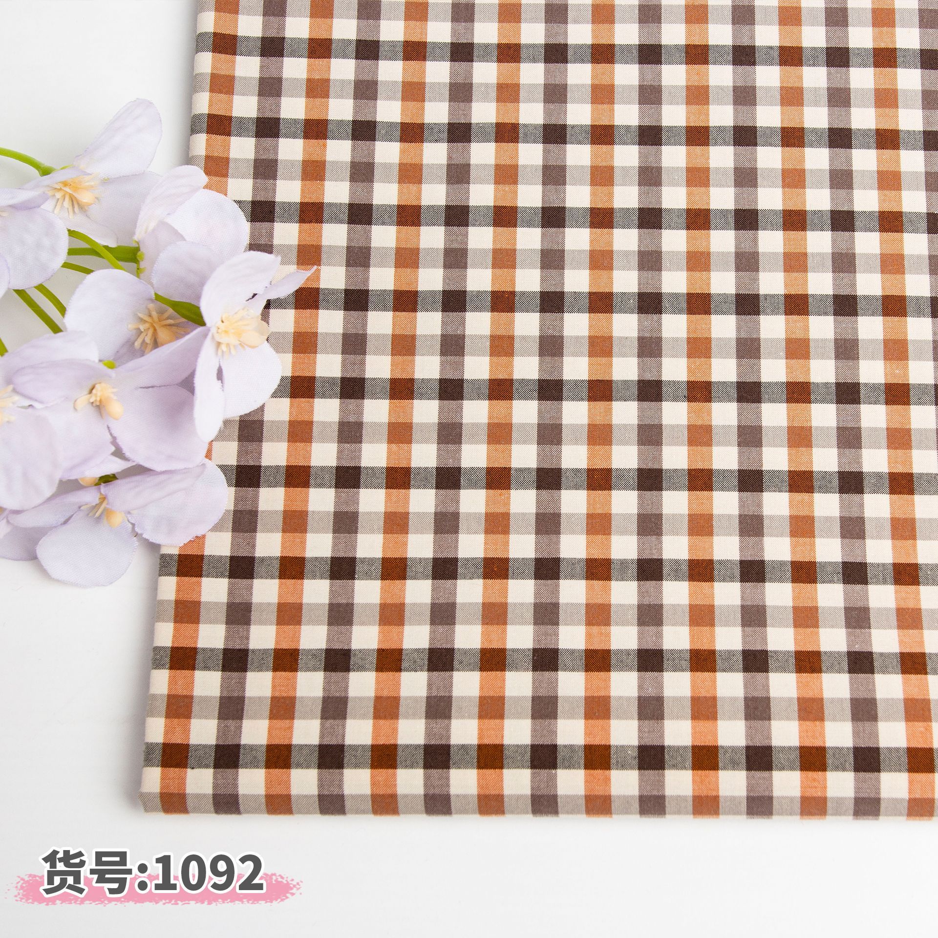 全棉50支格子高密童装色织时装厂家现货春夏秋里布鞋帽宠物服箱包