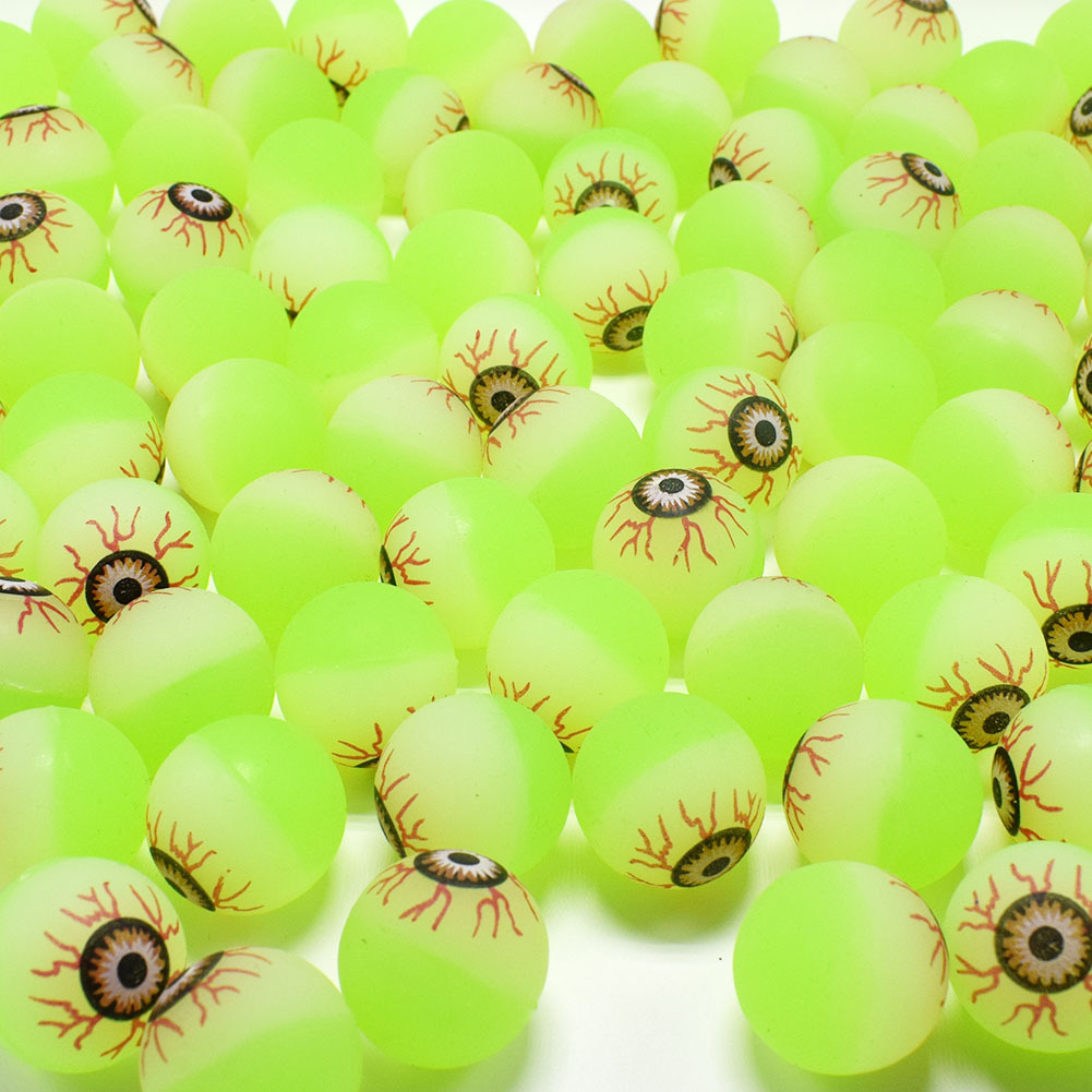 30mm Verde Luminoso Ojo Mágico Bola Elástica Fluorescente Juguetes Halloween display picture 2