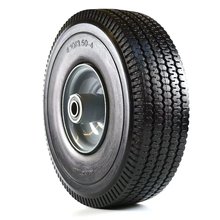 10x3.50-4PU发泡实心轮橡胶充气轮子橡胶气胎轮半空心轮