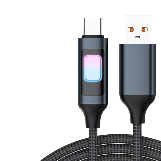 跨境新款镂空快充线七彩灯效适用三星iPhone16/15华为TypeC数据线|undefined