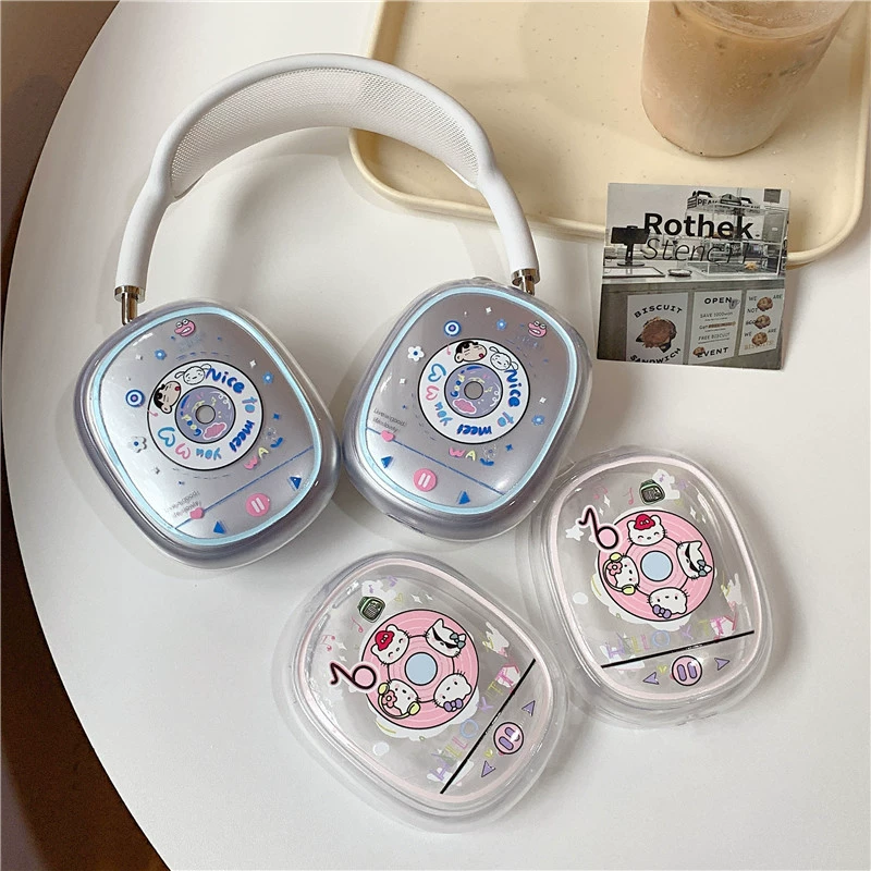 Suitable for Airpodsmax Apple Earphone Case Tpu Xiaoxin Cat Print Earphone Case Protective Cover for Over-Ear Headphones