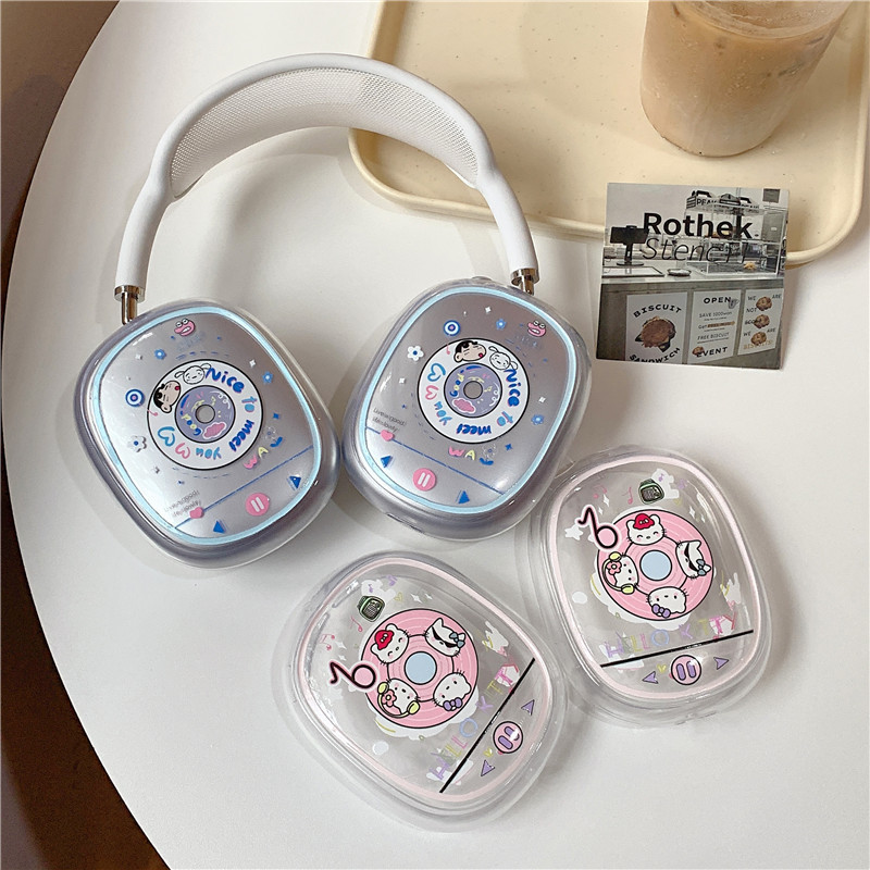 Suitable for Airpodsmax Apple Earphone Case Tpu Xiaoxin Cat Print Earphone Case Protective Cover for Over-Ear Headphones