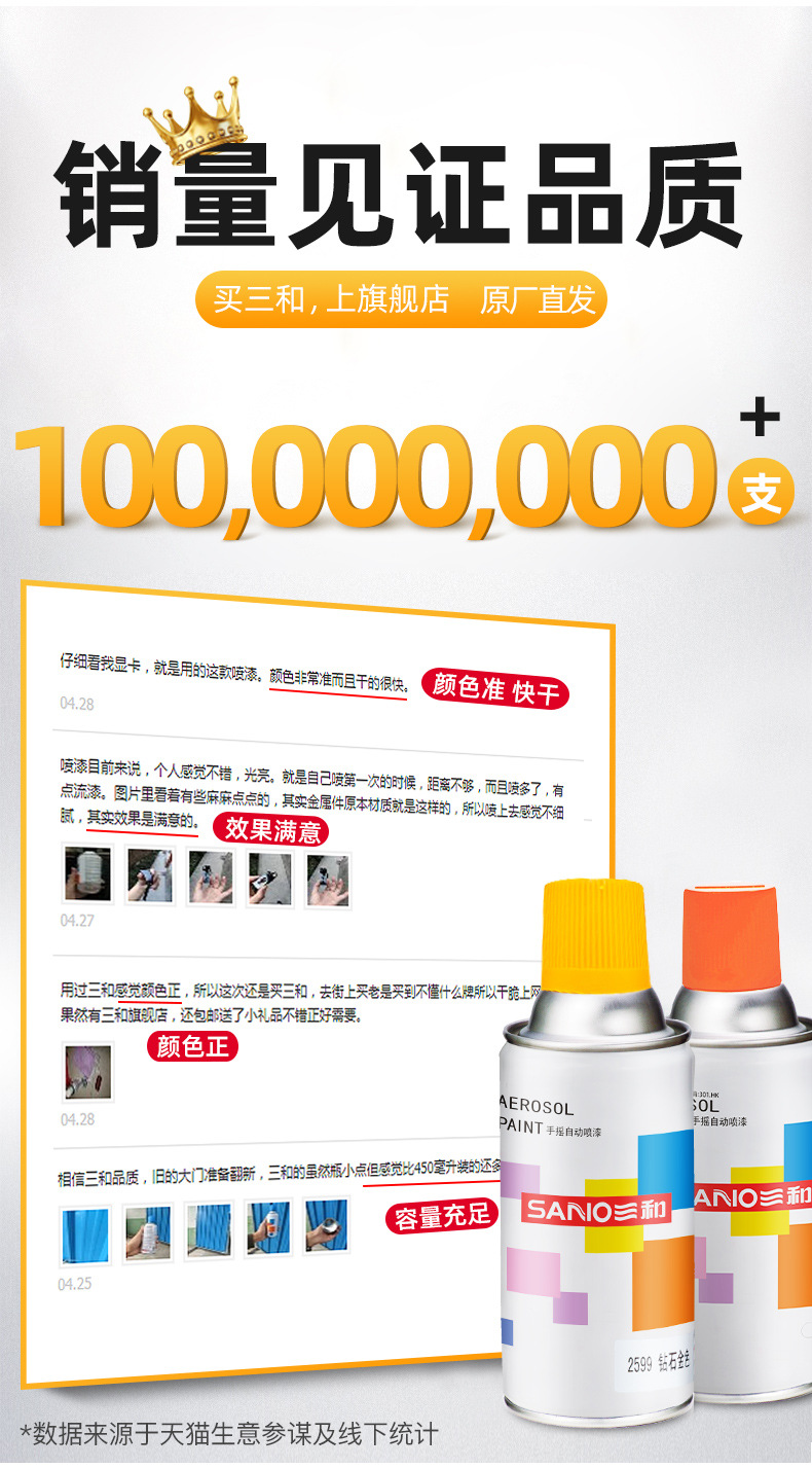 Sanhe Hand Spray Paint for Car Wheel Hub Color Change and Renovation 1003 Signal Yellow Hangzhou Forklift Yellow Xcmg Yellow Paint