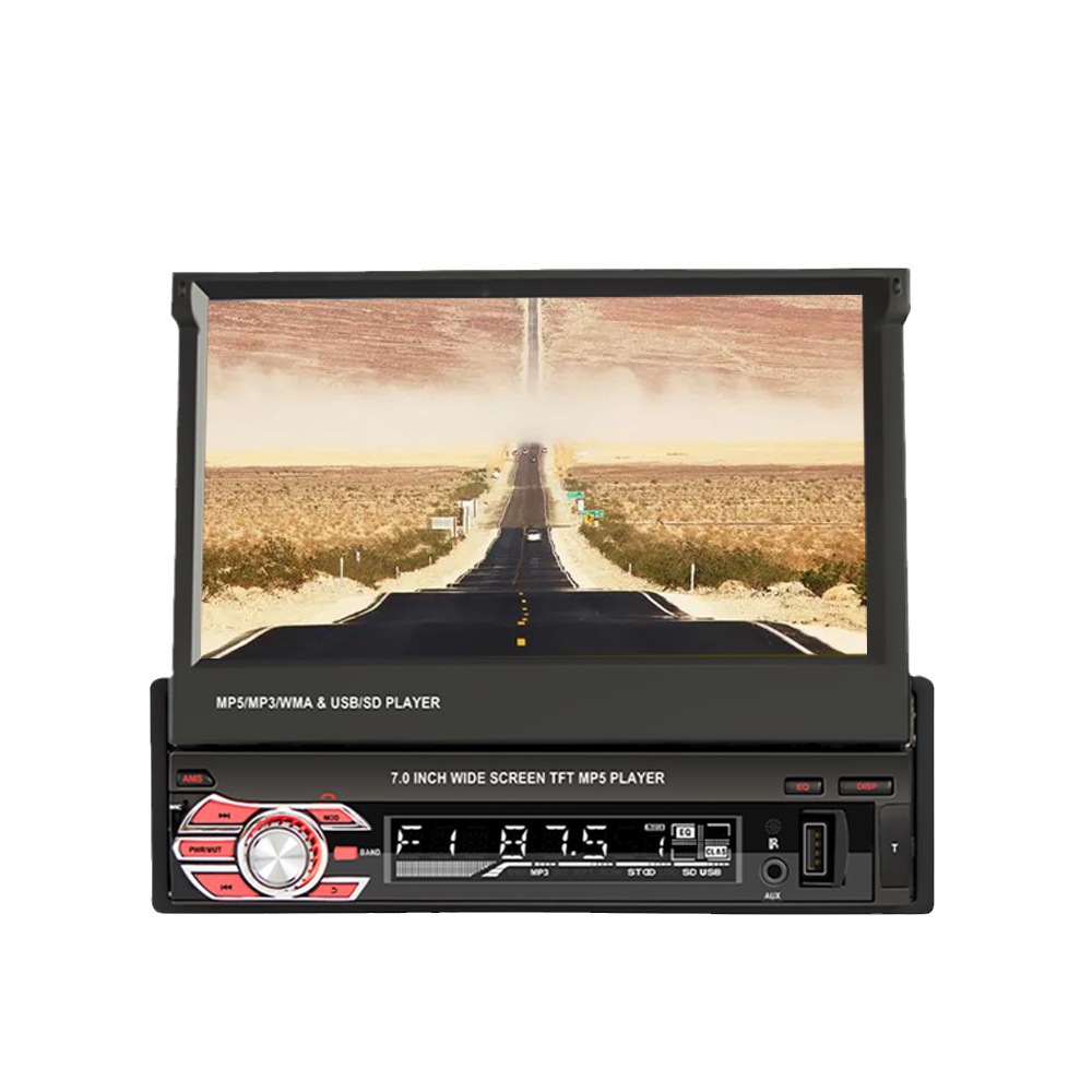 Universal 7 -inch telescopic screen car MP5 player GPS navigation USB card inspling radio Bluetooth 9601 4