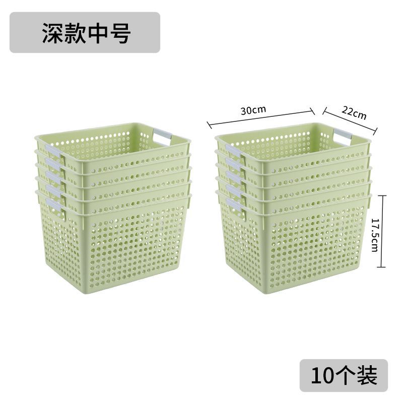 Cesta de almacenamiento de plástico de escritorio cesta de almacenamiento de artículos diversos juguetes de jardín de infantes cesta de almacenamiento de cocina caja de almacenamiento cesta de almacenamiento de bocadillos image 25