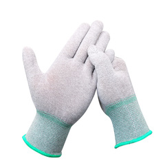 Thirteen-needle carbon fiber anti-static life gloves Anti-static electronics factory dust-free touch screen labor protection gloves manufacturer