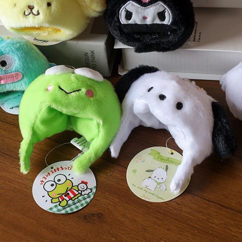 かわいいクロミシナモンドッグぬいぐるみペンダント女装ヘッドギア帽子プリン犬人形人形アクセサリー|undefined