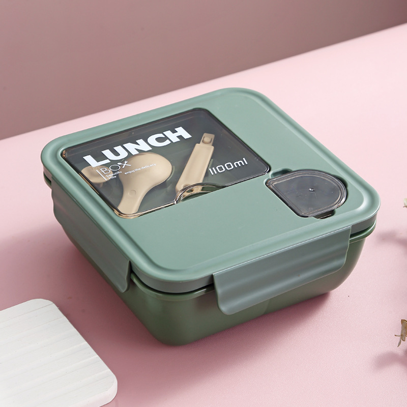 Juego de loncheras portátiles para estudiantes de paja de trigo de estilo japonés