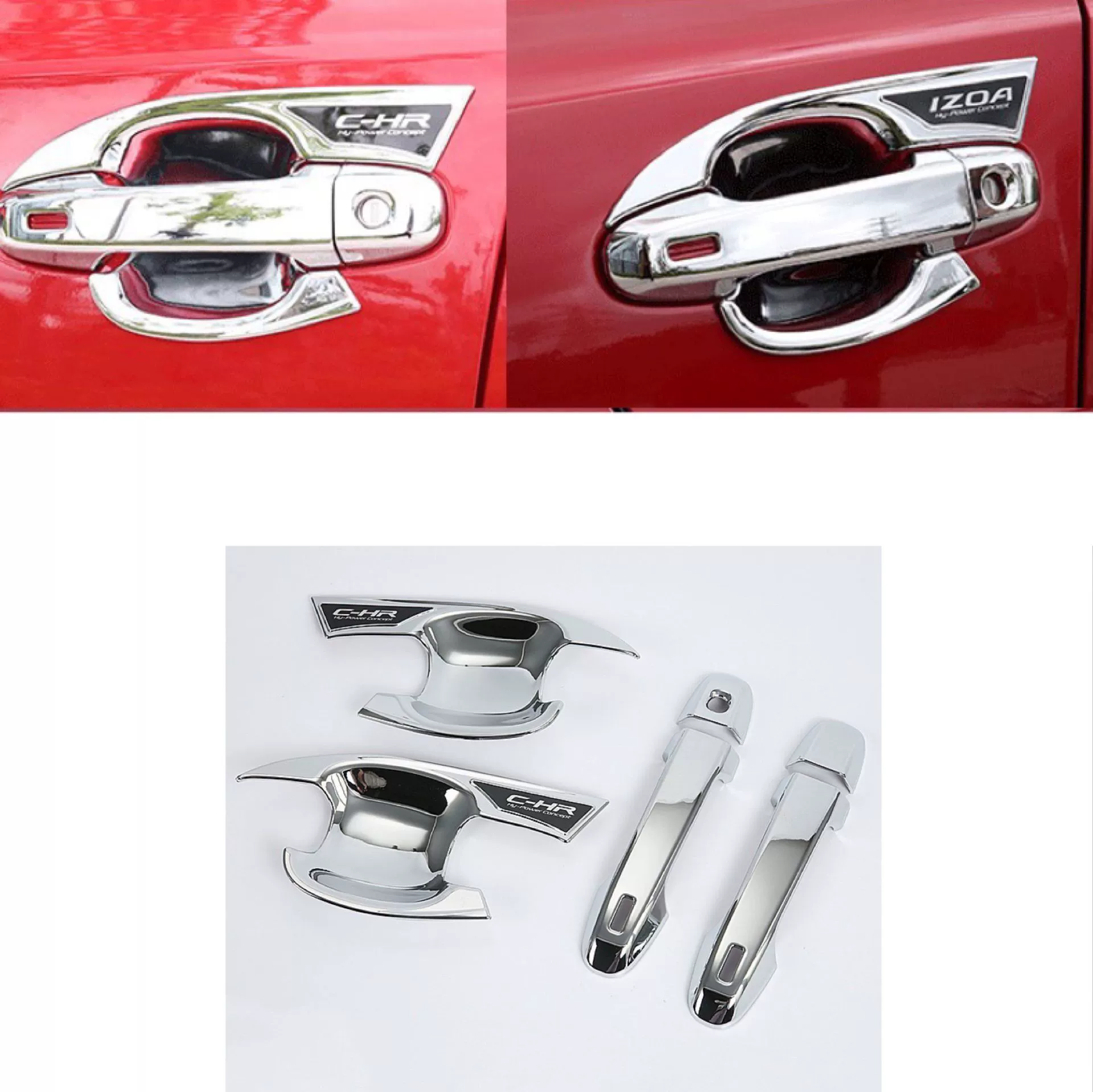 Подходит для Toyota C- HR Модифицированная ручка задней двери Дверная Чаша Декоративные наклейки chr модифицированные Аксессуары Защитный корпус