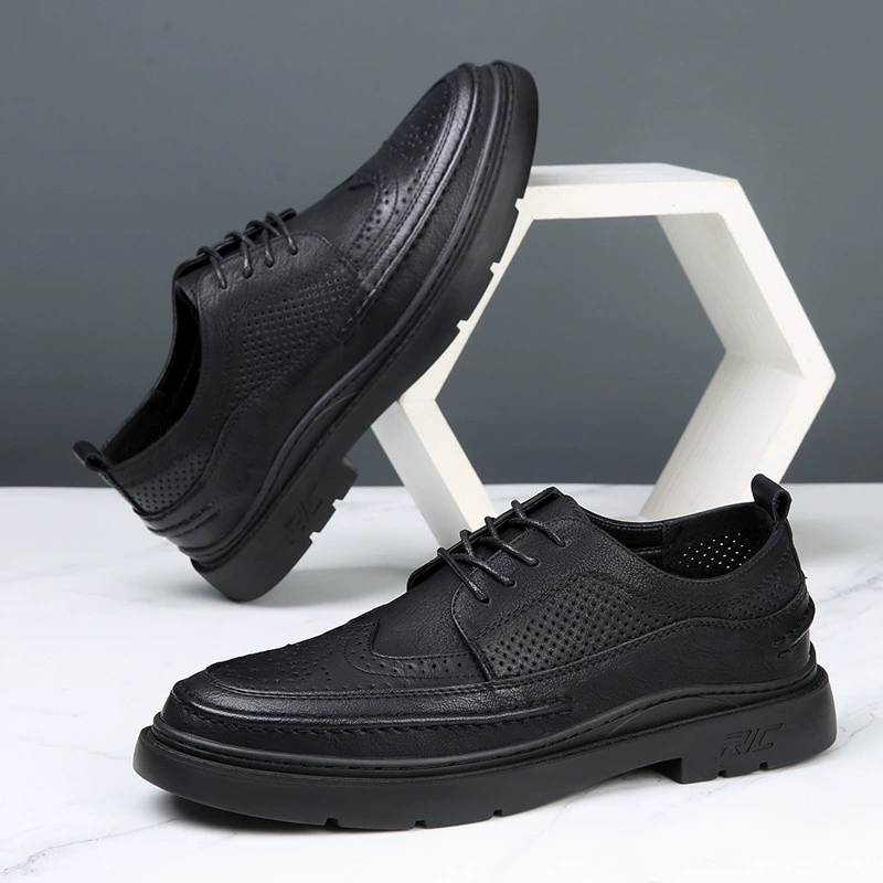 Мужская обувь Весенняя Летняя Брок новая модная мужская кожаная обувь