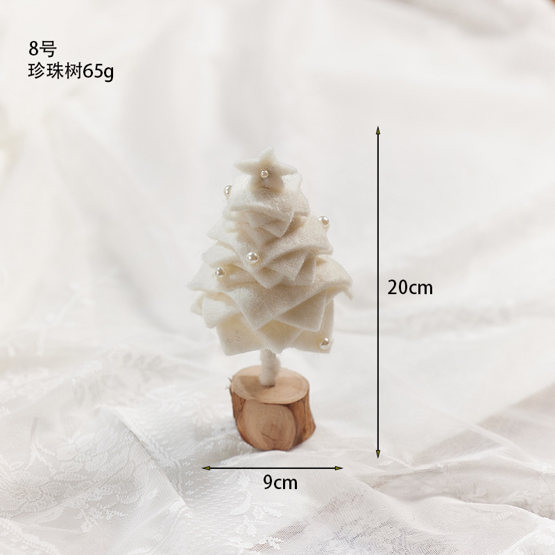 Adornos de fieltro de lana de Navidad acabados, muñeco de nieve anciano, muñeca, alce, decoraciones de Navidad para escritorio, regalos de Navidad