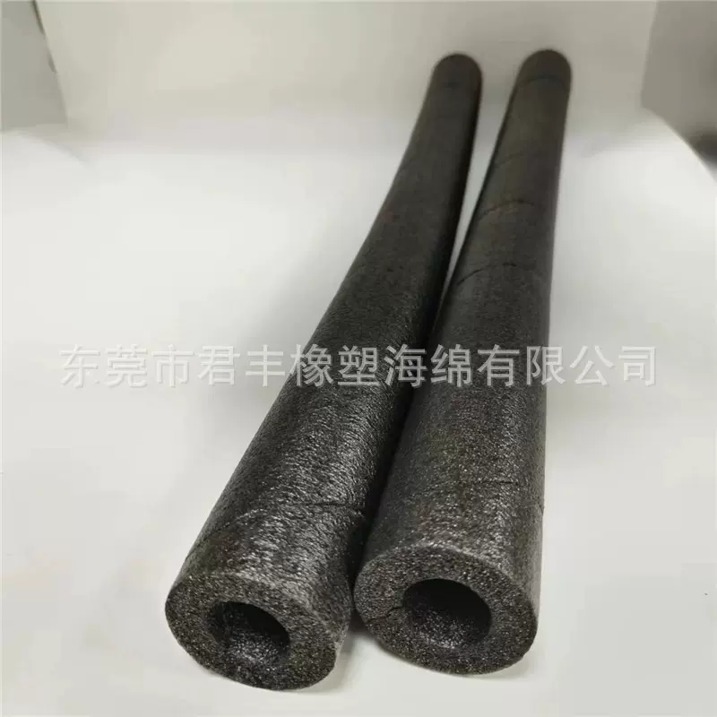 高密度旋转珍珠棉管斜切空心EPE环形泡沫管套减震包装桌椅防护条
