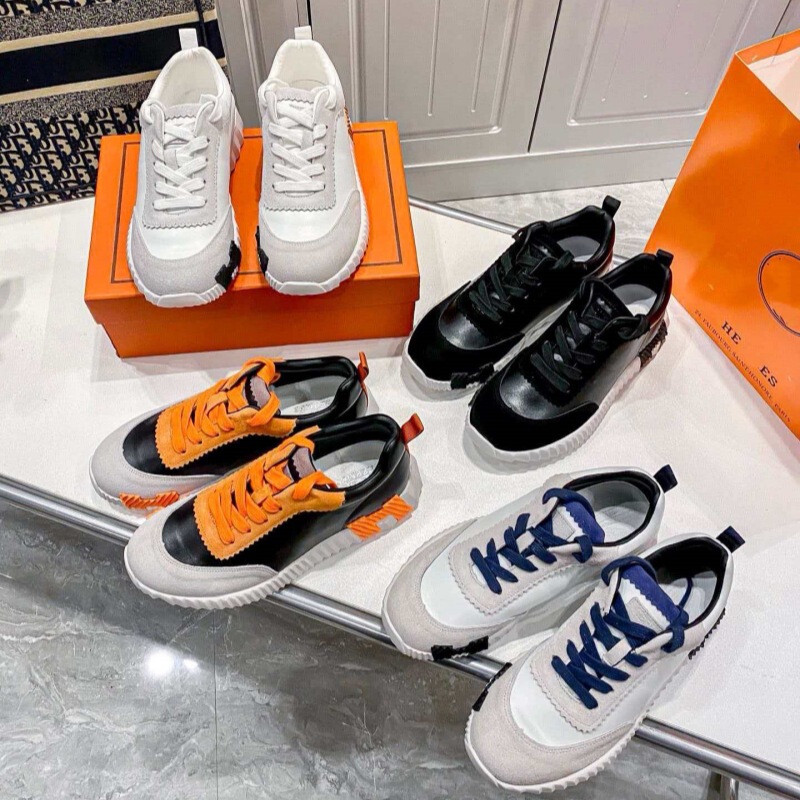 H Brand Men's Genuine Leather Casual Sneakers Daily Black White Shoes Couple Breathable In-Stock Low-Top Women's Shoes