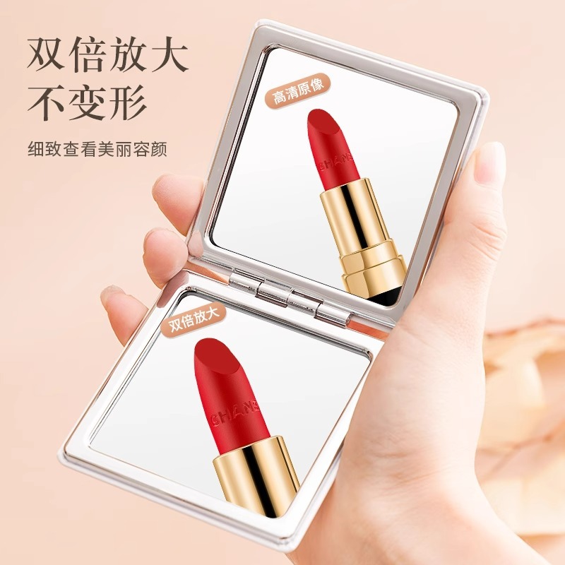 Espejo pequeño portátil mini espejo especial de maquillaje espejo de doble cara dormitorio estudiantil hogar espejo plegable de mano