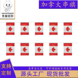 14*21cm加拿大串旗方形球迷旗帜20*28cm吊旗涤纶拉旗厂家现货批发