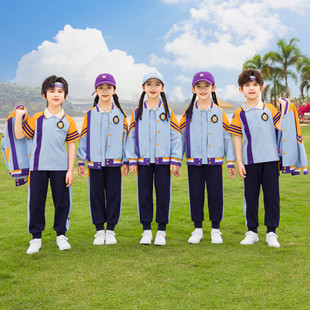 Kindergarten Uniforms, Spring & Fall Primary School Uniforms, Jackets, Three-Piece Set, First Grade Kidsren's Class Uniforms, Summer